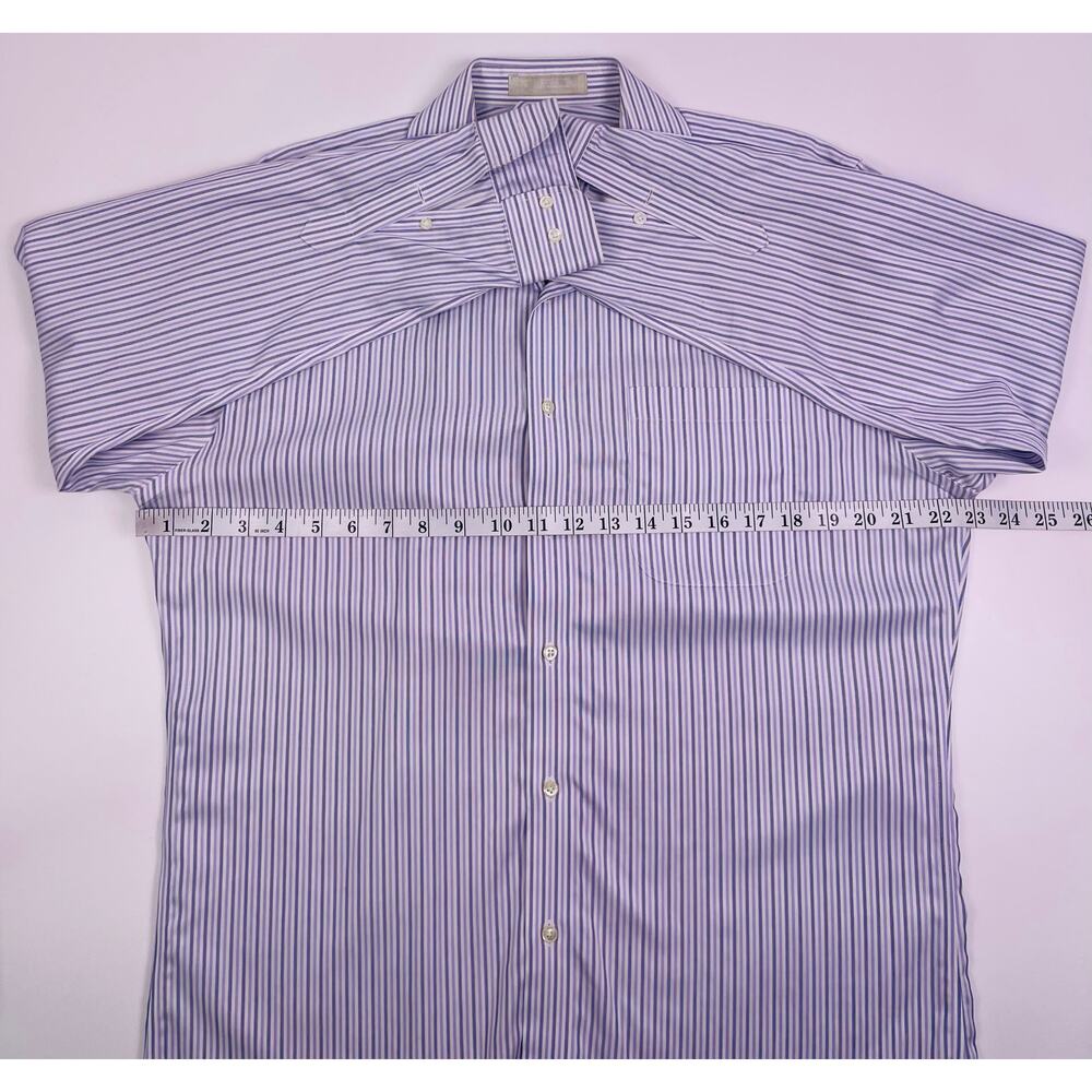 Nordstrom Trim Fit Wrinkle Free Striped Button Down Shirt Men’s Size 16 (34-35) - Picture 4 of 7
